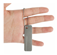 Aiguiseur d'hameçon de pêche Portable, pierre de diamant, hameçon de poisson outils d'affûtage couteau pierre à aiguiser porte-clés pour accessoires de pêche en plein air