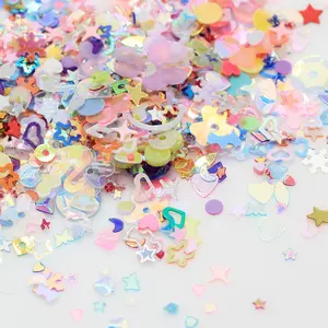 Paillettes brillantes pour ongles, paillettes brillantes, accessoires de décoration pour filles, <span class=keywords><strong>Nail</strong></span> Art, pour vacances ou fête, DIY, 1 boîte - Product Image 1
