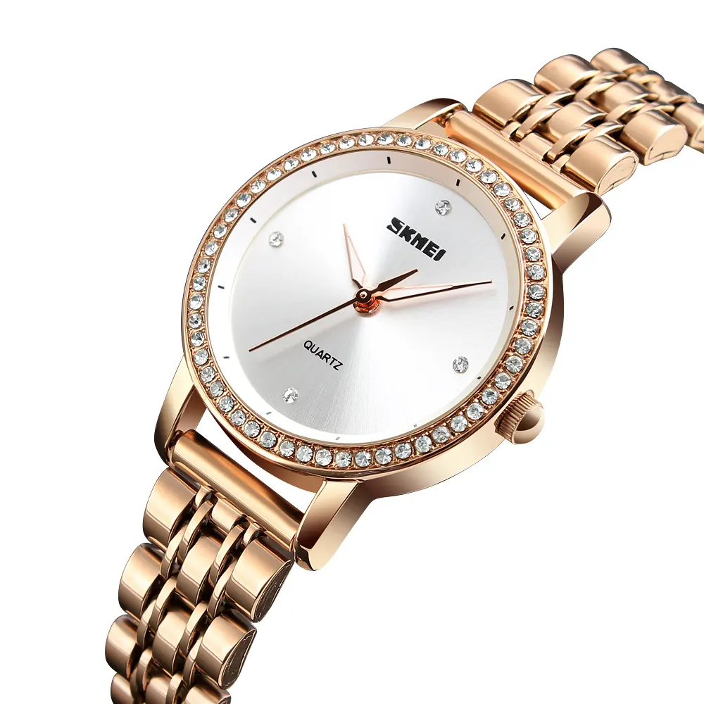 Luxury Skmei 1311 Stainless Steel Diamond Women Fashion Bracelet Watch Ladies Rhinestone Quartz Watches
