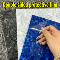 Feuille acrylique stratifiée en film PVC en celluloïd blanc nacré de 3 mm d'épaisseur pour la découpe au laser et la fabrication de sous-verres, de bijoux et de perles