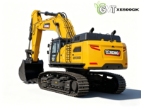 Excavatrice lourde de 50 tonnes pour l'exploitation minière, modèle XE500GK, avec moteur Cummins, vannes hydrauliques Kawasaki, norme EPA EURO 5, godet de 3 m, 343 kW