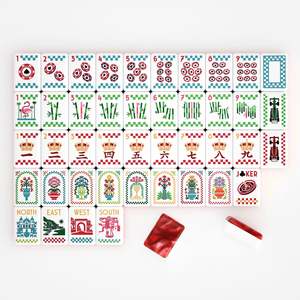 Juego de Mahjong de Lujo de Dos Capas, Acrílico Premium, Estilo Americano, Motivos de Mónaco, 160 Piezas, para Fiestas de Verano - Product Image 1