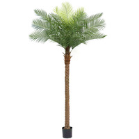 Grand palmier artificiel vert en pot, type Bonsaï, écologique, recyclable, en plastique imperméable, pour Noël et le Nouvel An