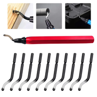 Herramienta de Desbarbado de Metal Handle Burr RB1000, 10 Cuchillas Rotatorias BS1010 para Cortar Acero Inoxidable, Aluminio y Goma