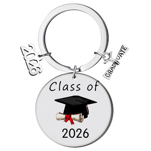 Nouveau porte-clés en acier inoxydable avec impression couleur, gravure laser, cadeau pour la saison des diplômes et la fête des enseignants, pendentif en gros - Product Image 4