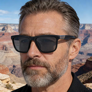 ลาฟูมาแว่นกันแดดโพลาไรซ์ทรงสี่เหลี่ยมสำหรับผู้ชายป้องกันรังสียูวี 400 กรอบพลาสติกสีดำและกรอบโลหะร่มกันแดดสำหรับขับรถกลางแจ้ง - Product Image 5