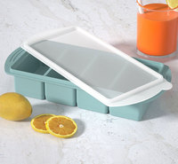 1000ML Grand Silicone Congélateur Alimentaire Moules Plateau À Glaçons Silicone Congélateur Conteneur Gel Magasin Soupe Sauce Bouillon Restes