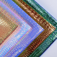 Étui de téléphone en cuir synthétique PU à motif crocodile tortue laser irisé de 0,6 mm résistant à l'abrasion Accessoires d'emballage