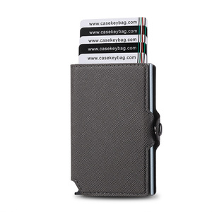 Casekey 2023 Design Anti-theft Rfid Protection Leather <b>Smart</b> <b>Wallet</b> Auto-eject Pop Out Credit Card Holder Billetera De Bolsillo - Product Image 1