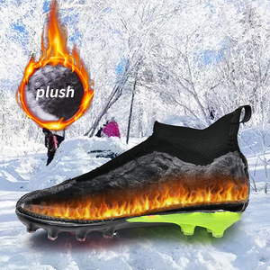 Chaussures de football chaudes d'hiver avec doublure en peluche, crampons AG TF pour hommes, femmes, enfants, chaussures d'entraînement unisexes - Product Image 3
