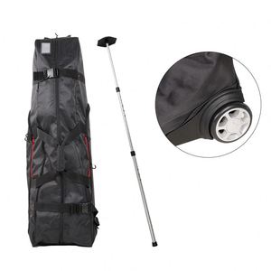 Sac de transport pour clubs de golf de haute qualité, vente en gros, usine BSCI, sac de voyage portable noir avec roulettes - Product Image 6