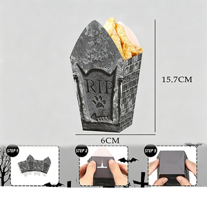Boîte en papier alimentaire pour Halloween, écologique et biodégradable, boîte à bonbons, boîte à biscuits, utilisée pour les réunions de famille. - Product Image 5
