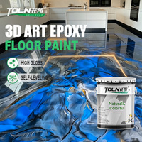 Revêtement de sol en époxy métallique auto-nivelant personnalisable, finition lisse, sol en époxy 3D pour maisons et appartements