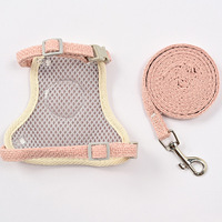 Harnais de poitrine réglable pour animaux de compagnie, laisse de style gilet pour chats, lapins, petits chiens