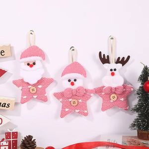Creative Handmade High Quality Circle Plush Keychain Pendant <b>Christmas</b> Eve Gift for Students - Product Image 2