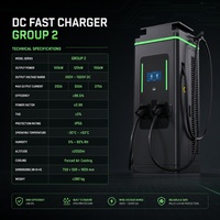 Station de recharge DC pour véhicules électriques sur pied 60kW 80kW 120kW 160kW, double port 200-1000Vdc avec protection IP54
