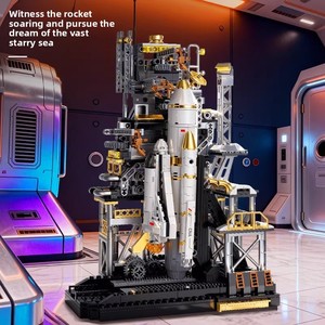 Compatible con el Nuevo Modelo de <span class=keywords><strong>Cohete</strong></span> Espacial, Avión de Control Remoto, Bloques de Construcción de Material ABS, Ensamblaje Educativo - Product Image 3