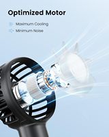 Ventilateur portable haute vitesse à trois vitesses, mini turbo, rechargeable par USB, électrique, à piles, pour usage domestique et extérieur
