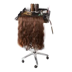Suporte de extensão de cabelo com logotipo personalizado, rack de extensão de cabelo com exibição