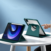 Étui en cuir à rotation 360° pour Pad 5/5Pro Mi Pad 6/6 Pro 11 pouces, support pliable intelligent, housse folio, porte-crayon, antichoc