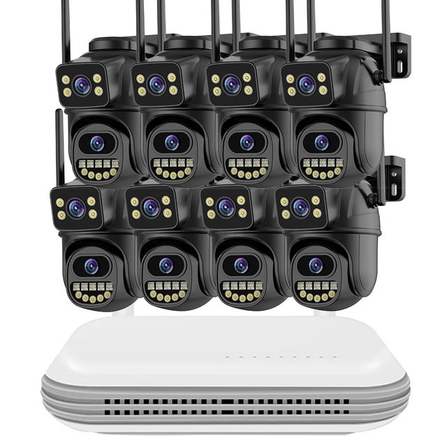 4CH 8CH 6MP Wi-Fi Security Camera System NVR Kit Wireless Night Vision PTZ Two-Way Audio Indoor Outdoor CCTV Camera System ICSEE