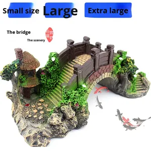 Fabrikant Levert <span class=keywords><strong>Aquarium</strong></span> Landschapsarchitectuur Decoratieve Antieke Bruguitrusting Milieuvriendelijk Hars Schildpad Klimplatform - Product Image 4