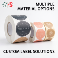 Étiquettes autocollantes en vinyle imperméables et résistantes à l'huile, en rouleau, multi-usages, pour emballage, avec logo produit, pour étiquettes d'emballage