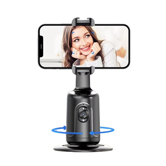 360 Rotation Gimbal Stabilizer Following Face Tracking Desktop Gimbel Selfie Stick Holder for Live Streaming Tiktok