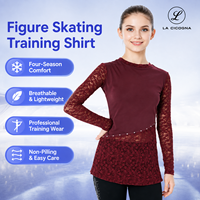 Jupe tutu en dentelle ultra-courte Origin pour entraînement de patinage artistique, robe en dentelle pour filles pour les examens