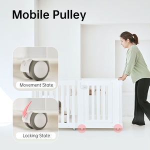 Moderne <span class=keywords><strong>Plastic</strong></span> Hondenbox Verbeterde Versie Eenvoudig Te Monteren Opvouwbare Kennelomheining Voor Kleine Middelgrote Puppy 'S Huisdieren - Product Image 3