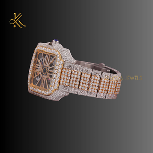 Elegante reloj de lujo con diamantes de moissanita para hombre con acabados de alta gama y artesanía superior para un aspecto moderno y sofisticado - Product Image 2