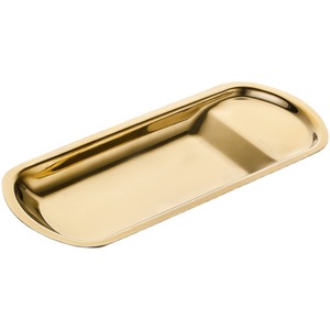 Stainless Steel Serving Tray Gold Silver Rectangular Elegant Design For Snacks Buffet Barbecue - Product Image 5