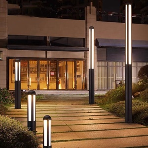 Lampe LED de jardin moderne à haute luminosité IP65 étanche AC pour extérieur, <span class=keywords><strong>abat</strong></span>-<span class=keywords><strong>jour</strong></span> cylindrique en aluminium, lampes de jardin paysager - Product Image 1