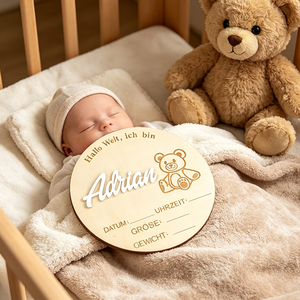 Personnalisation de 2 cartes de jalons de développement pour bébé, accessoires de photographie nouveau-né, panneaux d'annonce de naissance 'Bonjour le monde' pour baby shower - Product Image 1