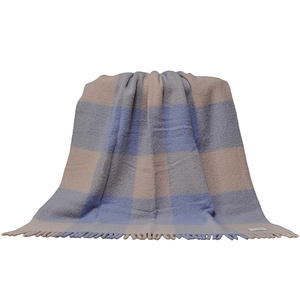 BLEU PHOENIX couverture sieste décontracté canapé moelleux couverture pour l'hiver 28% Mohair 28% <span class=keywords><strong>alpaga</strong></span> 24% laine 20% Nylon Tartan <span class=keywords><strong>Plaid</strong></span> - Product Image 1