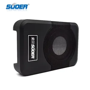Suoer Subwoofer Mobil 8 Inci, Subwoofer Datar Rms 300W Sub Auto