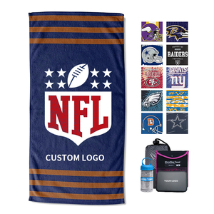 Handuk Olahraga Ramah Lingkungan Ukuran Besar, Handuk Pantai dengan Logo Cetak dan Kantong - Product Image 1