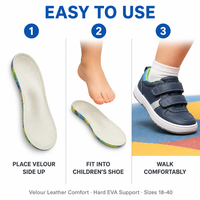 Semelles orthopédiques respirantes en daim pour enfants, absorption des chocs, confort sportif, soulagement des douleurs aux pieds pour les enfants actifs