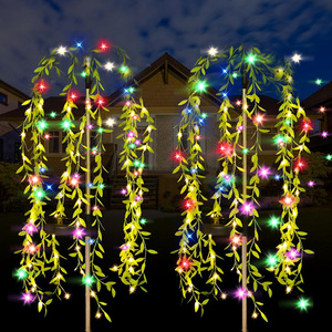 Guirlandes lumineuses solaires en forme de saule pour extérieur, décoration de jardin, effet ciel étoilé - Product Image 1