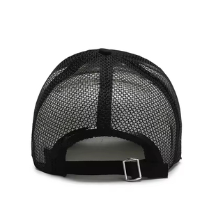 Casquette de baseball en maille de coton de haute qualité OEM, rouge et noire, style camionneur pour adultes, avec logo personnalisé, style sportif, vente en gros - Product Image 5