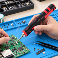 8W Mini portabel USB Wireless Lithium, Set pena solder nirkabel bertenaga baterai dapat diisi ulang tanpa kabel