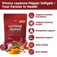 Gélules de piment de Cayenne pour le soutien du métabolisme et la santé immunitaire, 240 unités, directement de l'usine OEM