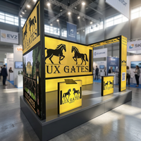 Stand de salon professionnel en profilé aluminium de haute qualité avec caisson lumineux SEG, bannière d'exposition imprimée double face, caisson lumineux rétroéclairé par LED