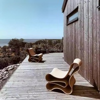 ML Chaise de loisirs modulaire moderne à dossier unique en fibre de verre pour appartement, salon, extérieur, cour et maison - Mobilier de maison