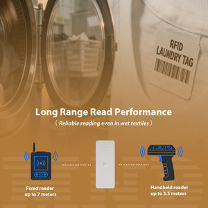 Étiquette RFID UHF pour blanchisserie, textile flexible, imperméable, résistante aux hautes températures, pour blanchisserie industrielle et commerciale - Product Image 6