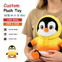 Peluches pingouins douces avec capuche, personnalisées, sur mesure, originales, mignonnes, de haute qualité, OEM ODM