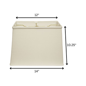 HMS 14 \ "paralume in lino rettangolare bianco minimalista tradizionale costiero rustico asiatico Design per illuminazione domestica - Product Image 4