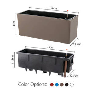 Brice-cajas de barandilla para jardinería, maceta para colgar hidroponia rectangular apilable, maceta colgante de autoriego - Product Image 3
