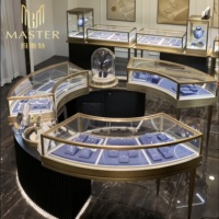 Présentoir de kiosque de centre commercial au design moderne Présentoir d'exposition de montres en acier inoxydable au détail Armoire de table à bijoux en verre transparent