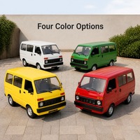 Mini-van télécommandé en métal avec carrosserie à l'échelle 1:10, télécommande 2,4G, batterie rechargeable et chargeur pour jeu en intérieur